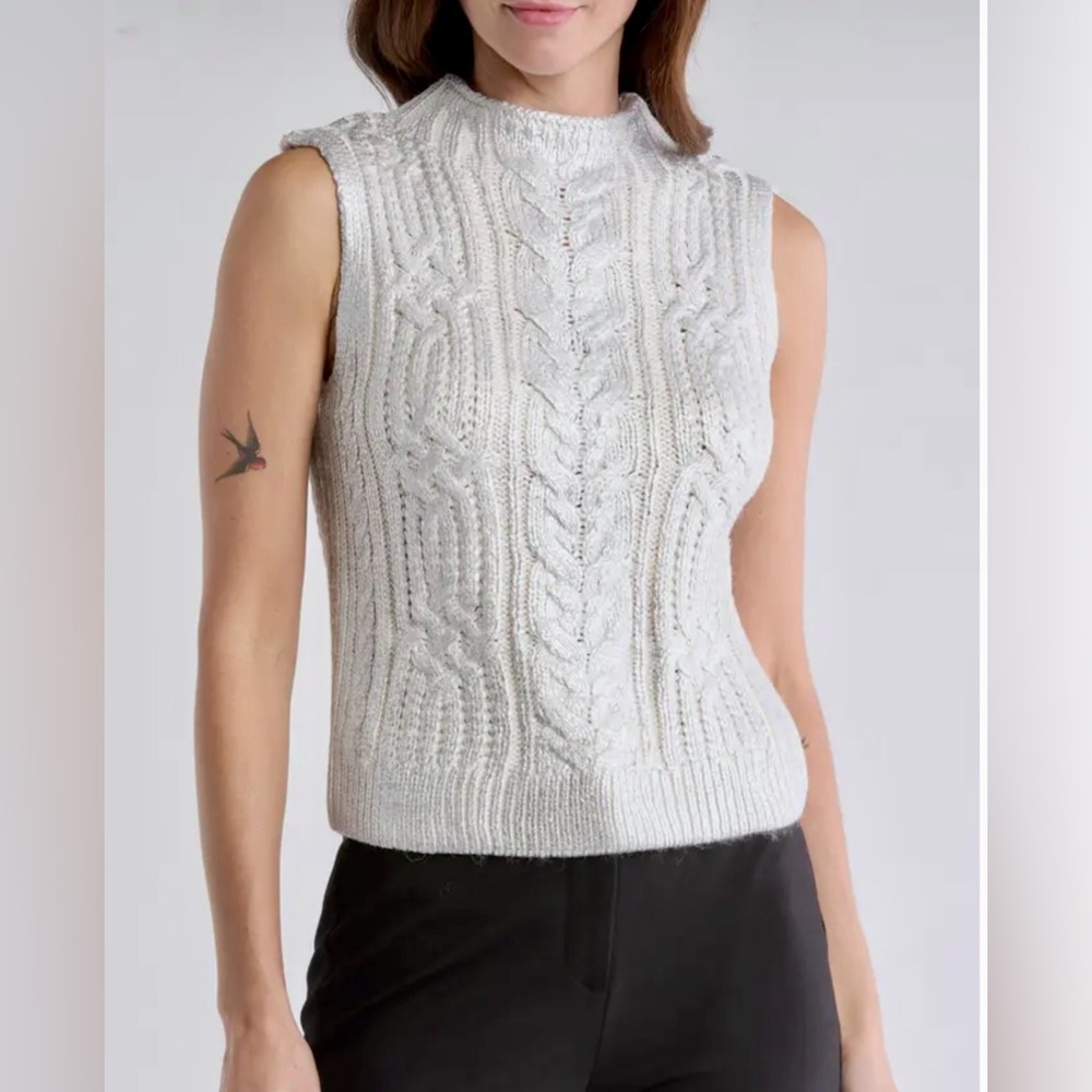 Metallic Sweater Vest